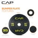 thumbnail image 4 of Parachoques olímpico CAP Barbell Budget, 35 kg, negro, individual, 4 of 7