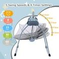 thumbnail image 3 of RICHYOUNG Folding Baby Swing for Infant,Bluetooth Music,Remote Control,5-Speed Baby Bouncer(Gray), 3 of 10