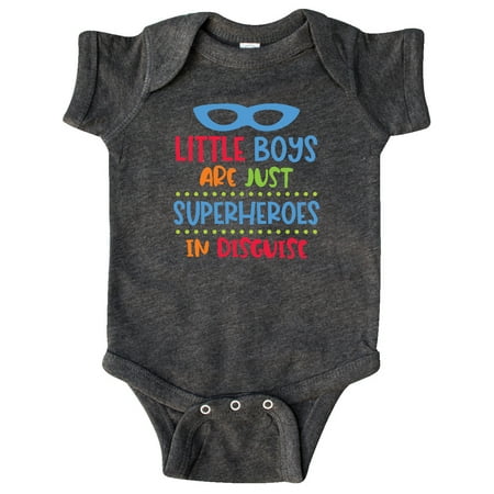 

Inktastic Little Boys are Just Superheroes in Disguise with Mask Gift Baby Boy Bodysuit