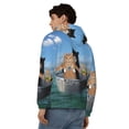thumbnail image 4 of Goofa Two Brave Cats Are Floating On The Sea Iceberg Pattern Mens Full-zip Hoodie, Zip-up Pullover Hooded Sweatshirt, Kangaroo Pocket Hoodie Ideal for Daily Wear, Travel, and Home-, 4 of 5