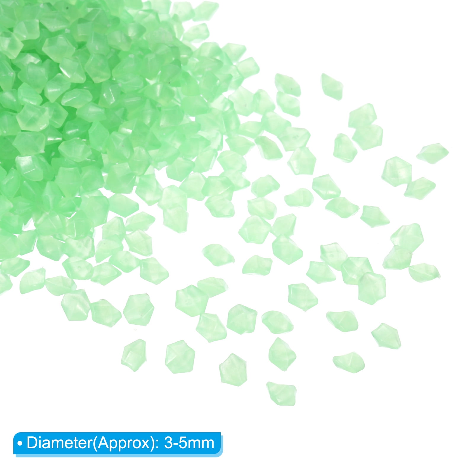 Unique Bargains 8000Pack Glow Rocks 3-5mm Glow Pebbles Luminous Stone Decor Light Green