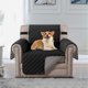 thumbnail image 2 of ¡Oferta Tainini! Funda para sillón reclinable pequeño, con ancho de asiento de hasta 63 cm, reversible, lavable y con correas elásticas ajustables para niños y mascotas (negro), 2 of 8