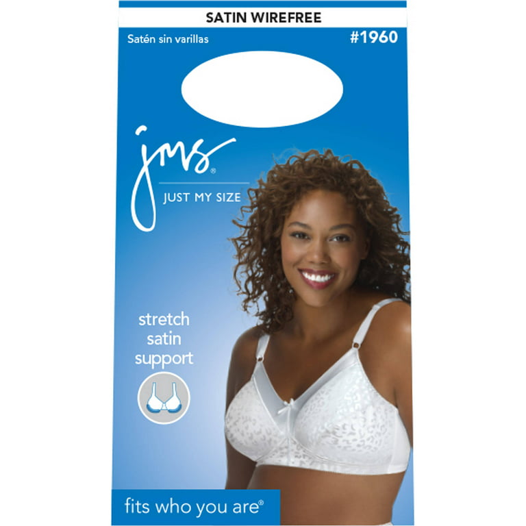 Just My Size Women's Satin Stretch Wire-Free Bra : : Clothing,  Shoes & Accessories