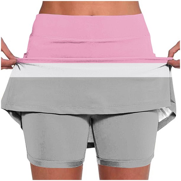 Pantalones Cortos Atléticos de Mujer de Cintura Alta Pantalones Ligeros de Impresión Delgados con Bolsillos