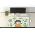 thumbnail image 2 of Hipster Computer Mouse Pad, Llama in a Traditional Bolivian Hat Smiling Comic on Polka Dots Illustration, Rectangle Non-Slip Rubber Mousepad X-Large, 35" x 15" Gaming Size, Multicolor, by Ambesonne, 2 of 2