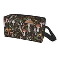 thumbnail image 2 of Goofa Mushroom Garnish Printed Toiletry Bag with Handle,Large Capacity Travel Makeup Cosmetic Bag for Women, Carry on Airport Airline Compliant Bag, 2 of 9