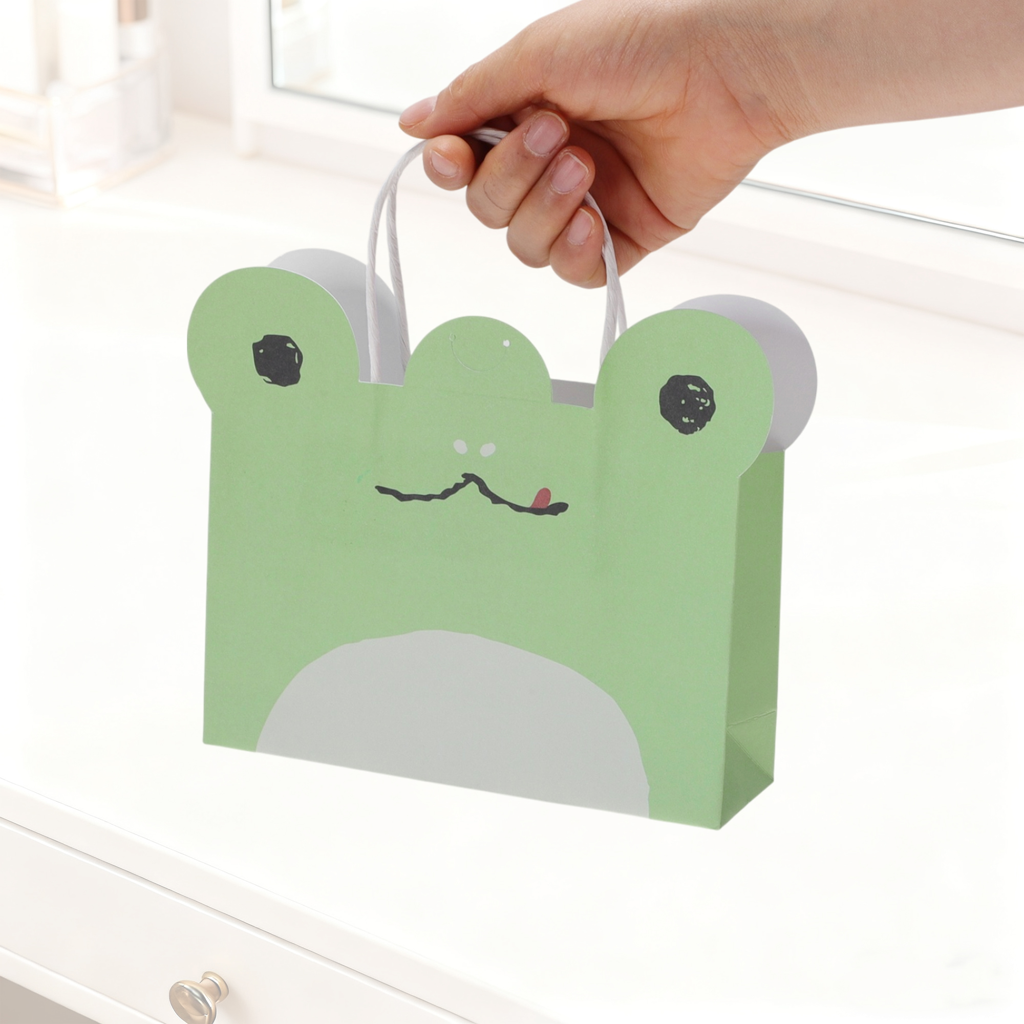 Unique Bargains Animal Pattern Gift Bags 4 Pcs for All Occasions Green