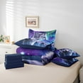 thumbnail image 4 of Wolf Wildlife 7 Pcs Comforter Set Twin Bed in a Bag,Watercolor Aurora Antarctic Animals Bed Set,Retro Wild Safari Animals Bedding Sets with Comforter,Flat,Fitted Sheet,Pillowcases,Pillow Covers, 4 of 5