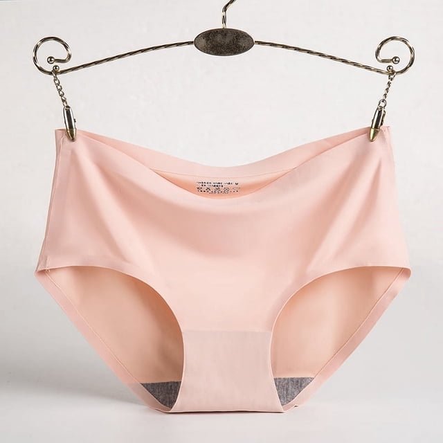 Ropa interior de seda de hielo para mujer, sin costuras, de una pieza, transpirable, de cintura media, sexy, bragas para mujer