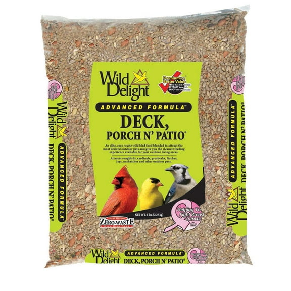 Wild Delight Deck, Porch, N, Patio Wild Bird Feed, 5 lb. Bag, 1 Pack