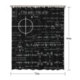 thumbnail image 5 of Math Equations Geometry Black Pattern Shower Curtain 72"x84" ,Bathroom Decorative Shower Curtains Set with 12 Hooks,Modern Waterproof Washable Shower Curtain, 5 of 6