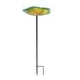 thumbnail image 4 of Attract Wild Nature Your Courtyard with Floral Bird Feeder, Vintage Iron Waterer | Ground Mounted Ornament (25.6x9.4 Inch Iron) for Outdoor Garden Wildlife Observation, 4 of 5