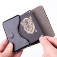 thumbnail image 4 of Hzzsbu PU Leather Credit Card Holder Sized Stitched Business Card Case Credit Card Wallet With Magnetic Shut For Men Women, 4 of 7