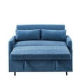 thumbnail image 6 of Blue Microfiber Loveseat with Storage | Pull Out within Seconds for Rest | Breathable Fabric and Stable Frame, 6 of 6