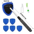 thumbnail image 2 of BotaniNest Inside Windscreen | 1 Triangle Head & 6 Upgraded Cloths | For Shower & Home Window Glass | 11 17in Extendable Metal & Foam Handle W Spray Bottle, 2 of 6