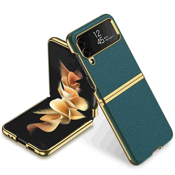 Galaxy Z Flip 7 Case,Samsung Z Flip 7 Case, Ultra Thin Hard PC Shookproof Folding Anti-Drop Wear-Resistant Glossy Design Back Phone Cover For Samsung Z Flip 7, Darkgreen