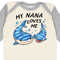 thumbnail image 4 of Inktastic My Nana Loves Me- whale shark Boys or Girls Long Sleeve Baby Bodysuit, 4 of 5