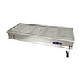 thumbnail image 2 of TECHTONGDA Buffet Food Warmer Five Full Size Pan Bain-Marie Canteen Steam Heater Stainless Steel, 2 of 10