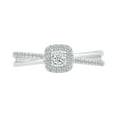 thumbnail image 2 of DGOLD Sterling Silver Round White Diamond Delicate Promise Ring for Women (1/6 cttw), 2 of 4