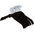 thumbnail image 4 of Space Saving, Heavy Duty Slim Velvet Hangers, Ridged Non-Slip, Chrome Swivel Hook, Black (10), 4 of 7