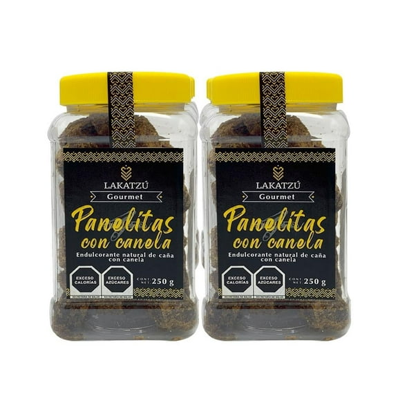 Panelitas con canela Lakatzú 6 envases de cubos para endulzar c/u de 250 g