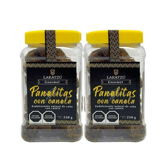 Panelitas con canela Lakatzú 6 envases de cubos para endulzar c/u de 250 g