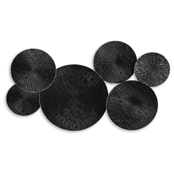 Signature Design by Ashley Contemporary Rhetlen Wall Decor  Black/Gold Finish