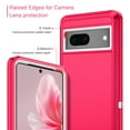 thumbnail image 3 of I-HONVA For Google Pixel 7A Case,3-Layer Military Grade Drop Protection Anti-Slip Rugged Shockproof Dustproof Protection 6.2 inch Phone Case,Pink White, 3 of 6