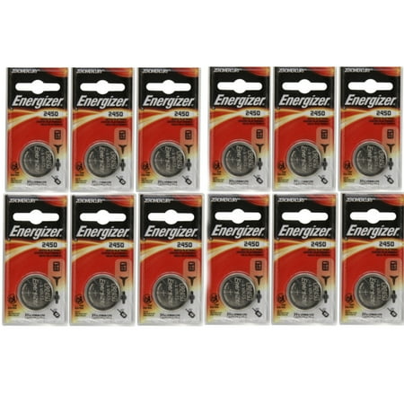 12 Pack Energizer CR2450 ECR2450 CR 2450 3V Lithium Coin Cell Button Battery