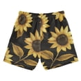 thumbnail image 7 of FORMRS Boys Swim Trunks Quick Dry Mesh Liner Boardshorts Sizes XS-XL, Black Sunflower Pattern, 7 of 7