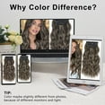 thumbnail image 7 of Clip in Long Wavy Synthetic Hair Extension 24 Inch Dark Brown Mixed Blonde 4PCS Thick Hairpieces Fiber Double Weft Hair for Women, 7 of 7