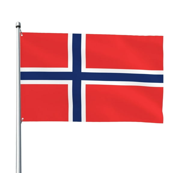 Norway Flag 4x6 Feet Flag Polyester Double Stitched With Grommets For Outdoor Indoor Decor