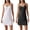 White,Black, variant on 3 Pack Women's V-Neck Spaghetti Strap Full Slip Dress, Soft Stretch Slim Fit Sleepwear Loungewear, Seamless Underdress for Layering, Nightwear & Daily Lounging