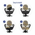thumbnail image 4 of Leaves Office Chair Slipcover, Ornate Botanical Autumn Elements Monochrome Print, Protective Stretch Decorative Fabric Cover, Standard Size, Mauve Taupe Multicolor, by Ambesonne, 4 of 5