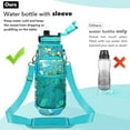 thumbnail image 5 of 32 oz Water Bottles with Straw & Strap, Motivational Water Bottles with Times to Drink, BPA Free Reusable Sports Water Bottle with Sleeve Carrier for Hiking, Travel, Running or Fitness, 5 of 7