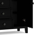 thumbnail image 5 of Amherst 37 inch Wide Transitional 4 Drawer Storage Cabinet in Black, 5 of 10