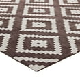 thumbnail image 4 of Modern Contemporary Urban Design Living Lounge Room Area Rug Runner Floor Carpet, Fabric, Multi Brown, 4 of 6