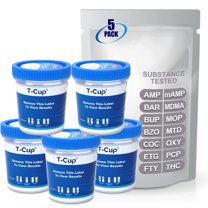 Mintegrity [5pk] 14-Panel T-Cup Instant Urine Drug Test - (AMP/BAR/BUP/BZO/COC/mAMP/MDMA/MOP/MTD/OXY/PCP/THC/ETG/FTY) #MT-TDOA-8145EF