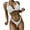 White, variant on WREESH Womens Two Piece Swimsuit Halter Bikini Set High Cut Bikini Fashion Solid Bikini Push-Up Padded Swimsuit Set Beach Bathing Suit Olive Green