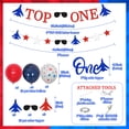 thumbnail image 6 of Fighter Jet Themed First Birthday Party Decorations Aircraft Top One 1st Birthday Banner Cake Topper Red and Blue Latex Balloons Set for Boys Airplane 1st Birthday Supplies, 6 of 7