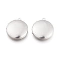 thumbnail image 3 of 10pcs Non-Tarnish 316 Stainless Steel Blank Stamping Tag Locket Pendants Photo Frame for Necklaces Flat Round Stainless Steel color Tray: 14x14mm 23x20x5.5mm Hole: 1.5mm, 3 of 3