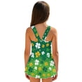 thumbnail image 2 of Uourmeti Girls' Shamrock Clover Skirted One-Piece Swimsuit - Quick Dry Soft Stretch Swim Dress for Beach, Pool & Summer Vacation, 2 of 8