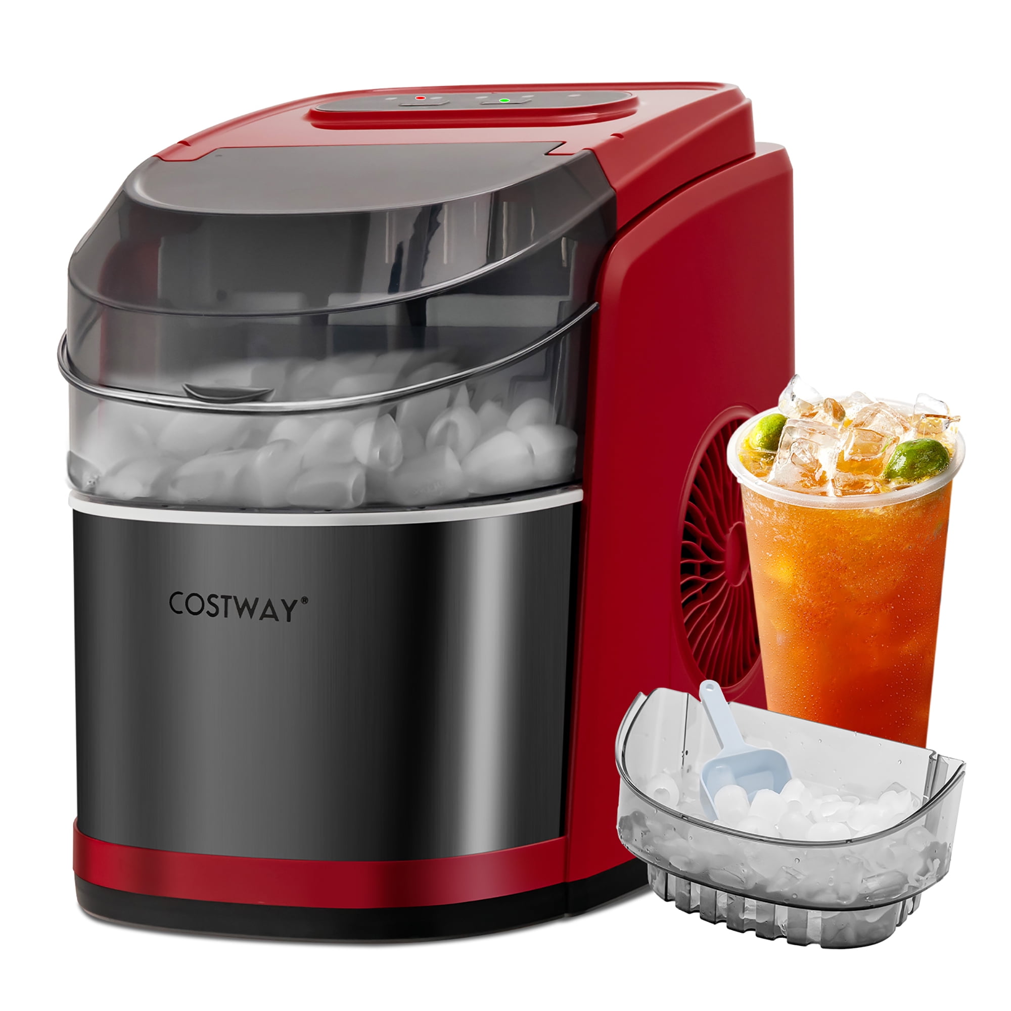 Costway Countertop Ice Maker 26.5lbs/Day SelfCleaning Machine with