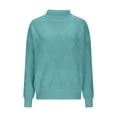 thumbnail image 3 of Women's Turtleneck Sweater Chunky Long Sleeve Knitted Pullover Trendy Fall Winter Basic Jumper Top, 3 of 5