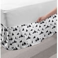 thumbnail image 2 of Sketch Bed Skirt, Stars and Spots into the Night Trees and Cliffs Nature in Ink Simple Art, Elastic Bedskirt Dust Ruffle Wrap Around for Bedding Decor, 4 Sizes, Charcoal Grey White, by Ambesonne, 2 of 2