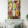 thumbnail image 4 of Colorful Tapestry, Different Varieties of Healthy Soups and Ingredients Vegetables Image Art Print, Wall Hanging for Bedroom Living Room Dorm Decor, 60W X 80L Inches, Multicolor, by Ambesonne, 4 of 5