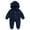 Navy Blue, variant on GYRATEDREAM Newborn Baby Jumpsuit Outfit Infant Snowsuit Winter Coat Fleece Hooded Romper Jumpsuit Boys Girls Onesie Warm Bodysuit for 0-12 Months