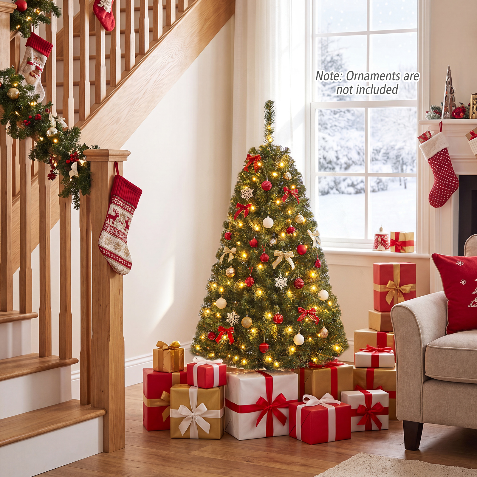 Costway 4' Pre-Lit Artificial Christmas Tree 100 LED photo 5