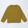 thumbnail image 5 of CAUYDY Western Girls Winter Warm Cardigan Sweater, Long Sleeve Button Knit Back to School Clothing for Kids Light Yellow Sizes 4-5 Years, 5 of 5