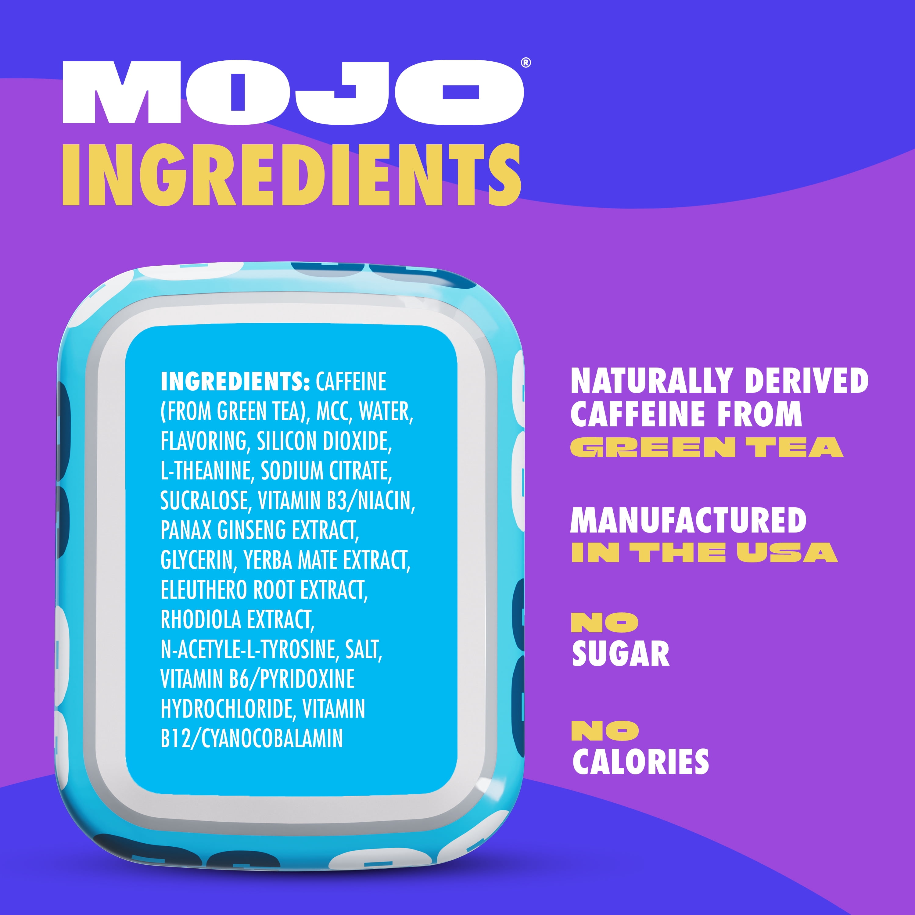 Mint Mojo Energy Pouches with 50mg Caffeine, 15 Pack Slider